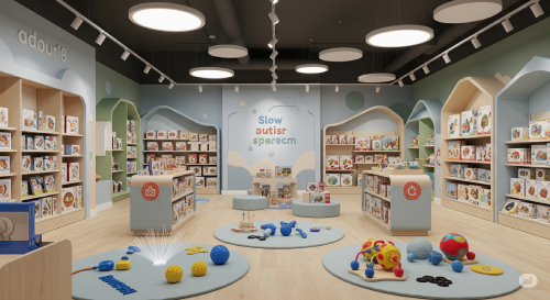 Como decorar uma loja de venda de brinquedos para autismo?