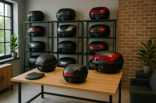 Como decorar uma loja que venda baú para moto?