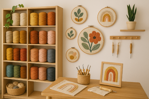 Como decorar uma loja de punch needle?